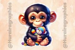Monkey|Printable Animal Sticker Product Image 2
