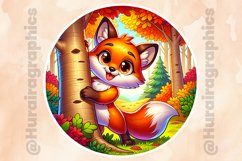 Autumn Animal|Printable Animal Sticker Product Image 2