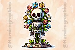 Floral Skull|Printable Animal Sticker Product Image 2