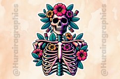 Floral Skull|Printable Animal Sticker Product Image 2