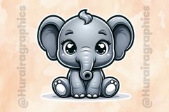Elephant|Printable Animal Sticker Product Image 2