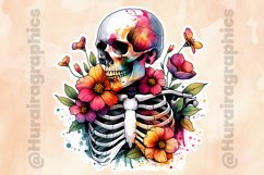 Floral Skull|Printable Animal Sticker Product Image 2
