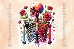 Floral Skull|Printable Animal Sticker Product Image 2
