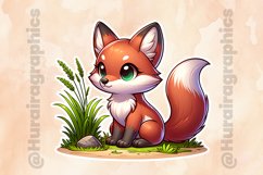Fox|Printable Animal Sticker Product Image 2