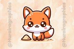 Fox|Printable Animal Sticker Product Image 2