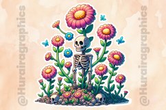 Floral Skull|Printable Animal Sticker Product Image 2