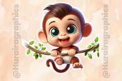Monkey |Printable Animal Sticker Product Image 3