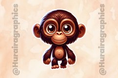 Monkey|Printable Animal Sticker Product Image 2