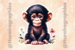 Monkey|Printable Animal Sticker Product Image 2