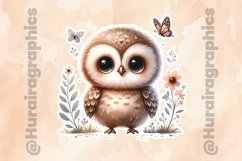 Owl|Printable Animal Sticker Product Image 2