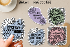 Floral Self Love Stickers PNG Product Image 1