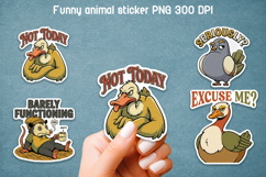 Cute Sarcastic Animal Stickers printable Product Image 1