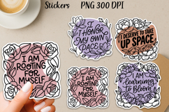 Botanical Affirmation Stickers PNG Product Image 1