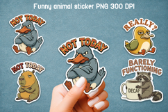Funny Animal Quotes PNG Sticker Design | Sarcastic Sticker Product Image 1