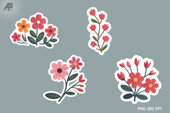Cute Flower Stickers Design Product Image 1