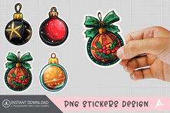 Christmas Bauble Sticker Clipart Product Image 1