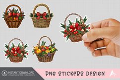 Christmas basket Sticker Clipart Product Image 1