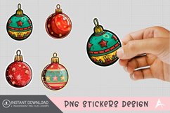 Christmas Bauble Sticker Clipart Product Image 1