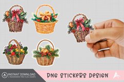 Christmas basket Sticker Clipart Product Image 1
