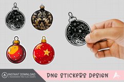 Christmas Bauble Sticker Clipart Product Image 1