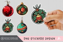 Christmas Bauble Sticker Clipart Product Image 1