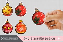Christmas Bauble Sticker Clipart Product Image 1