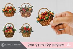 Christmas basket Sticker Clipart Product Image 1