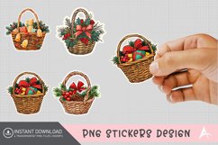 Christmas basket Sticker Clipart Product Image 1