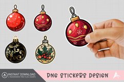 Christmas Bauble Sticker Clipart Product Image 1