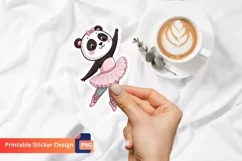 Ballerina Panda Sticker, Adorable baby Panda sticker Product Image 1