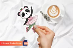 Ballerina Panda Sticker, Adorable baby Panda sticker Product Image 1
