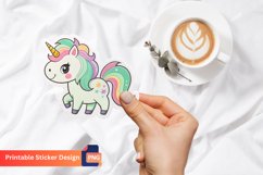 Baby Rainbow Unicorn Sticker Product Image 1