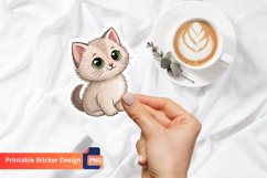 Baby Cat Sticker, Adorable Cat Sticker Product Image 1