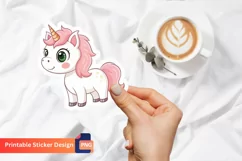 Baby Unicorn Sticker, Adorable unicorn baby sticker Product Image 1