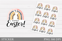 Easter Bunny Sticker Design. Easter Sticker Printable Product Image 1
