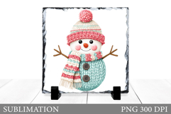 Snowman Slate Design. Cute Snowman Sublimation Product Image 1