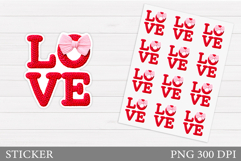 Love Sticker Design. Valentines Sticker Printable Product Image 1