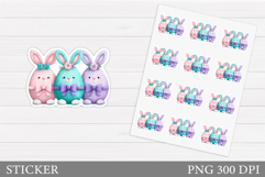 Easter Sticker Design. Easter Eggs Sticker Printable Product Image 1