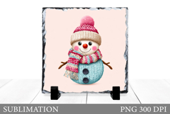 Cute Snowman Sublimation. Snowman Slate Design Product Image 1