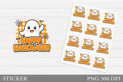 Cute Ghost Sticker Printable. Cute Halloween Sticker Design Product Image 1
