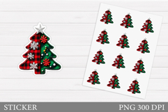 Christmas Tree Sticker Design. Christmas Sticker Printable Product Image 1