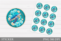 Turtle Sticker Design. Sea Turtle Sticker Printable Product Image 1