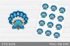 Seashell Sticker Design. Sea Sticker Printable Product Image 1