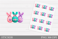 Easter Sticker Design. Easter Eggs Sticker Printable Product Image 1
