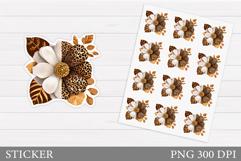 Flower Sticker Design. Floral Sticker Printable Product Image 1