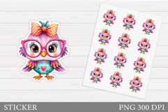 Cute Bird Sticker Design. Funny Bird Sticker Printable Product Image 1