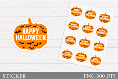 Halloween Pumpkin Sticker. Pumpkin Stickers Printable Product Image 1