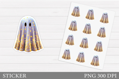 Ghost Sticker Printable. Halloween Sticker Design Product Image 1