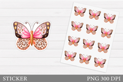 Butterfly Sticker Design. Summer Sticker Printable Product Image 1