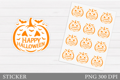 Halloween Pumpkin Sticker. Pumpkin Stickers Printable Product Image 1